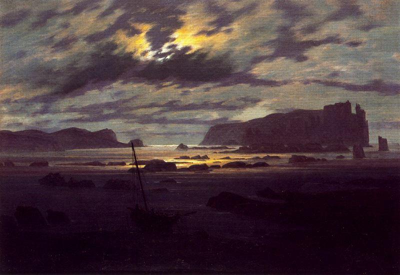 Caspar David Friedrich Northern Sea in the Moonlight oil painting image